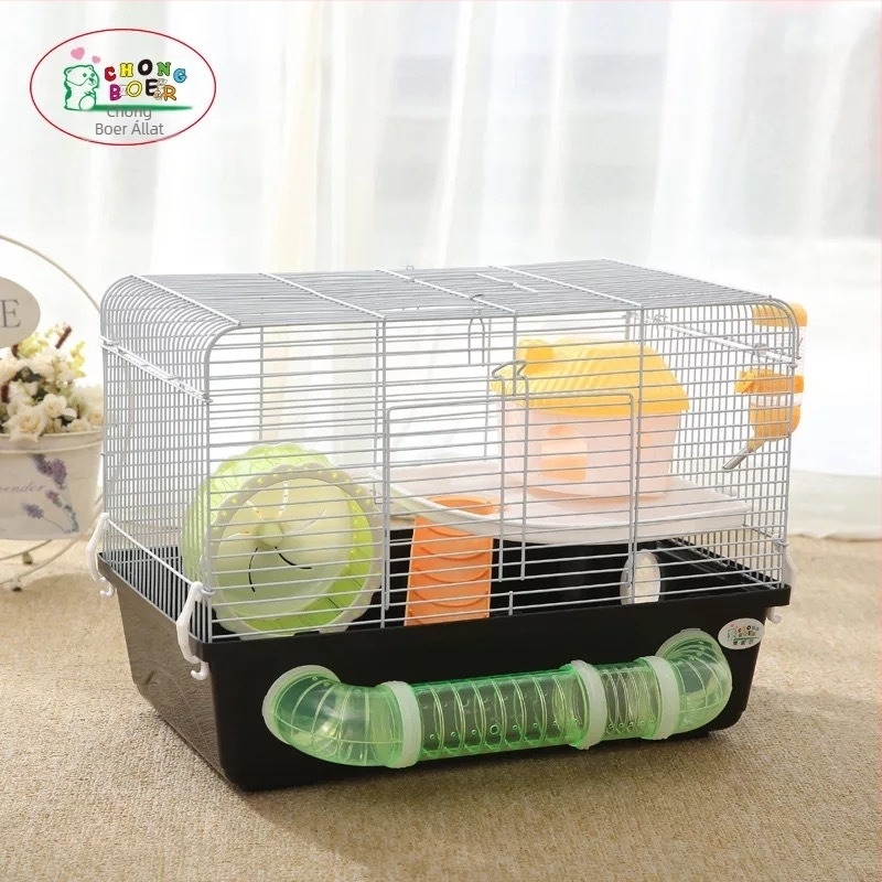 Hamsterketrec, alapmodell 47, műanyag + drót konstrukció, hamster számára, márka Pet Boer, négy évszakos, egyrészes és kétszintes csomag