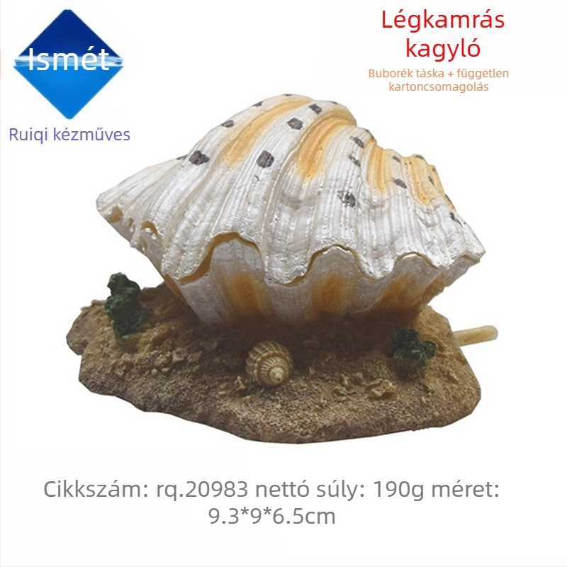 Akváriumi gyantából készült dísz, aerátor dekoratív elem halak számára, Ricky márka, 2020 stílus