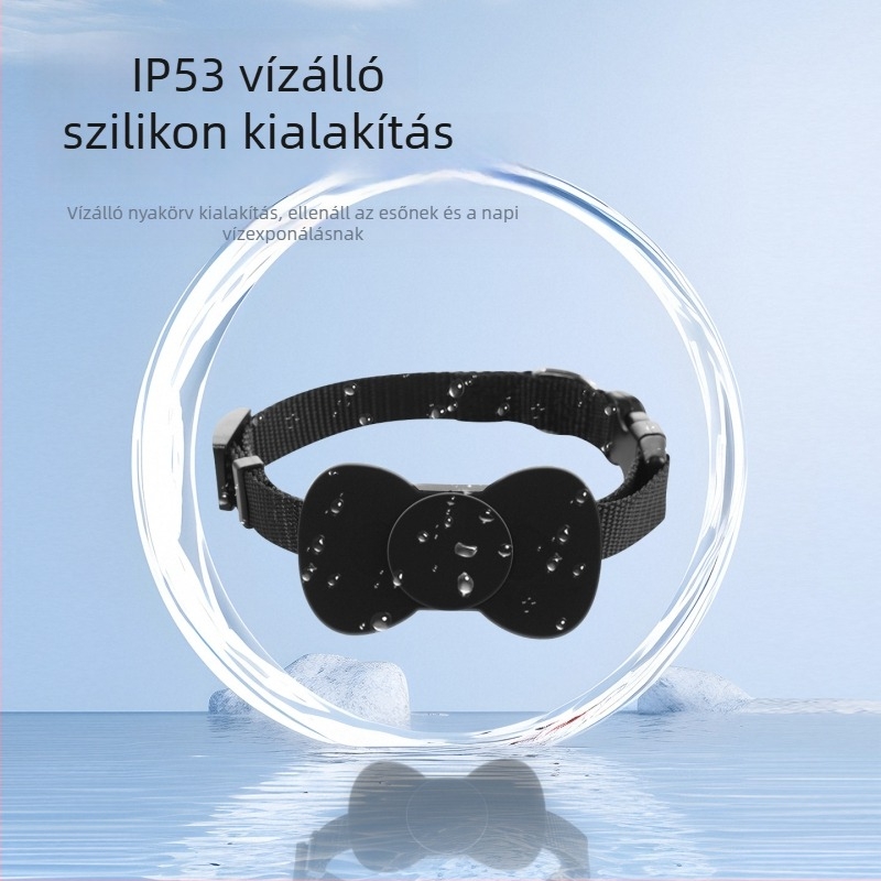 Háziállatok nyakörvének helymeghatározója teljes szilikon burkolattal a veszteség megelőzésére — Bluetooth 5.0, ABS ház, 210 mAh akkumulátor, 40 g súly
