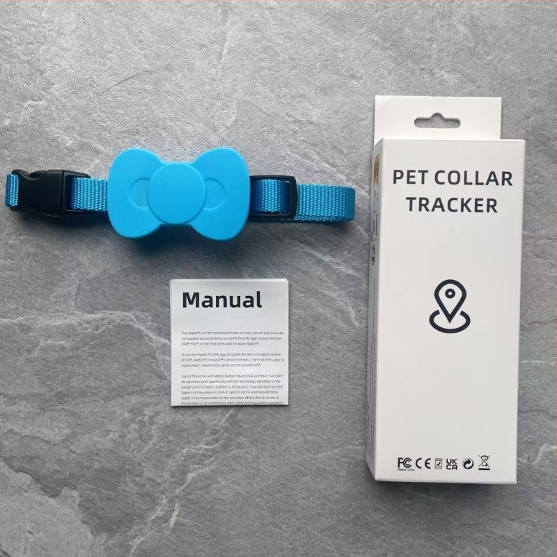 Háziállatok nyakörvének helymeghatározója teljes szilikon burkolattal a veszteség megelőzésére — Bluetooth 5.0, ABS ház, 210 mAh akkumulátor, 40 g súly