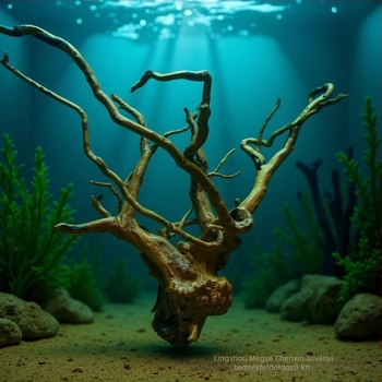 Akvarisztikai tájdekoráció: moha, fa alakú sodródó fa, gyökérágak rododendron, 1 db dobozban