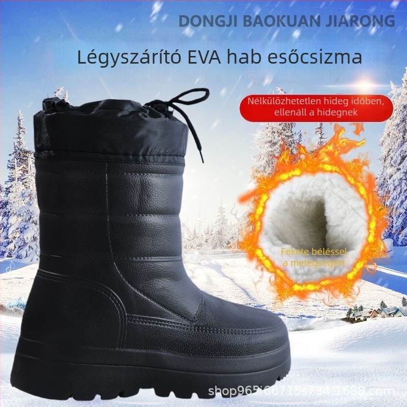Hócsizmák fleece bélésű, vízálló, könnyű EVA talp, belső plüss szigetelés, uniszex