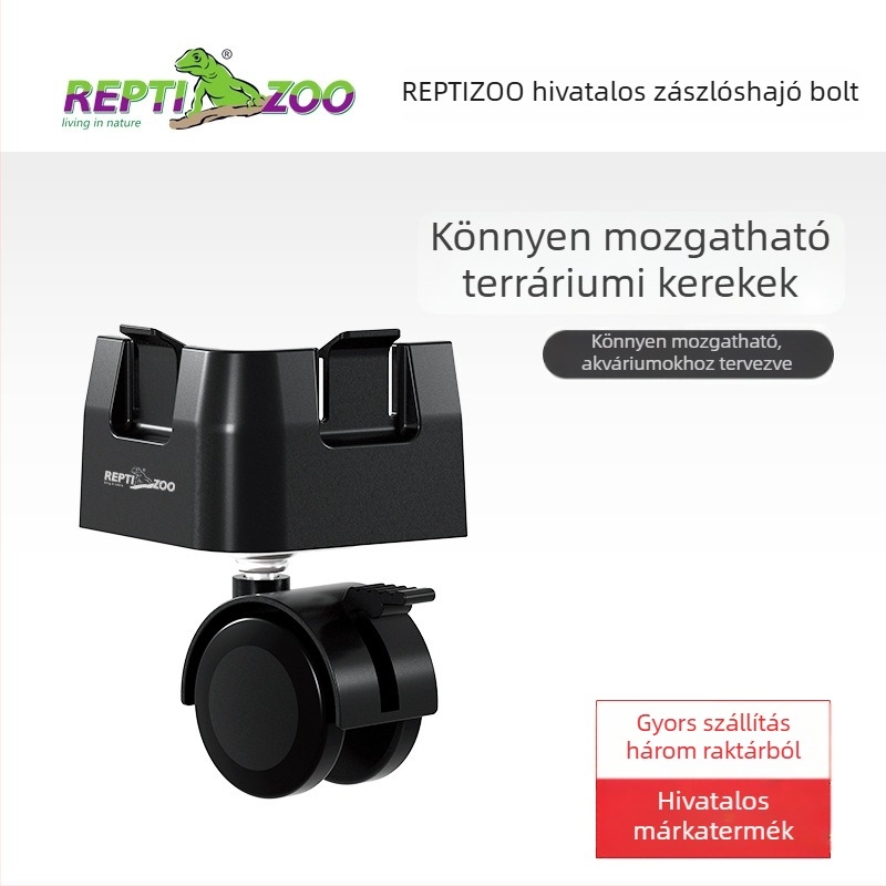 Reptizoo szaporító doboz kerék készlet – csendes univerzális kerekek, anyag: ABS + vas, tömeg: 1 kg, akvárium berendezés