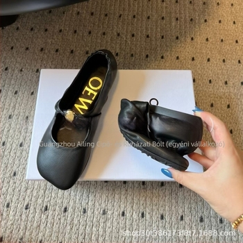 Mary Jane cipők split bőrből, kerek orr, lapos sarok, természetes bőr talptalp, slip-on