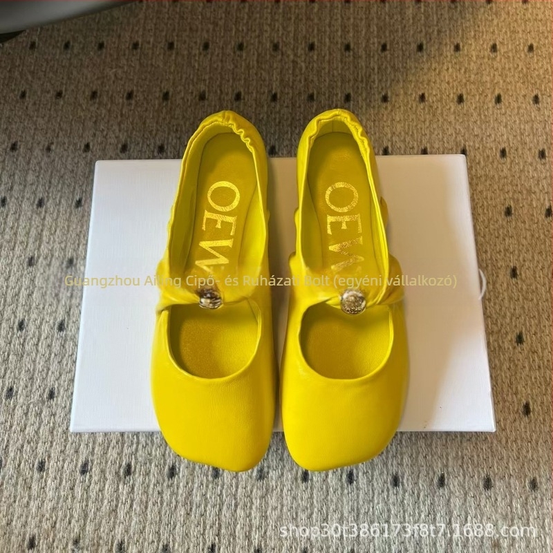 Mary Jane cipők split bőrből, kerek orr, lapos sarok, természetes bőr talptalp, slip-on