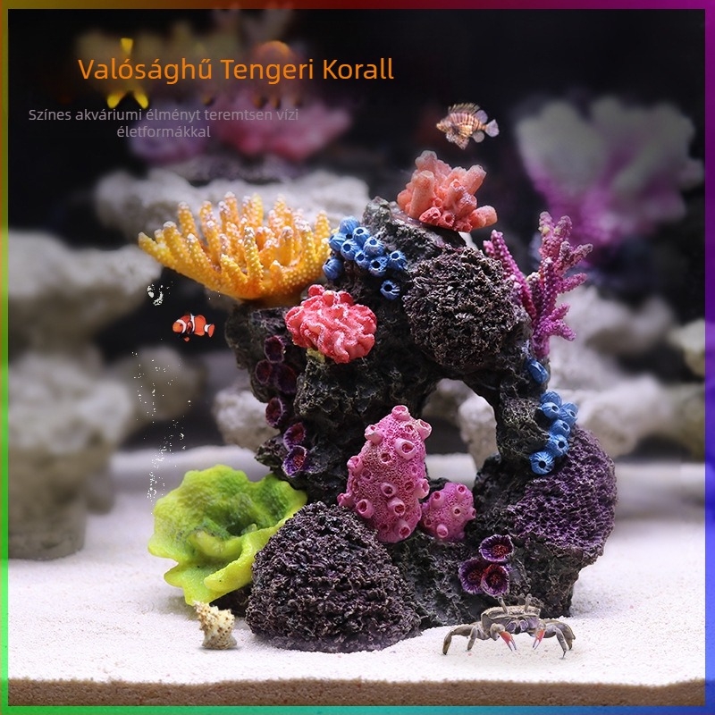 Műgyanta tengeri korall akváriumi dekor — Water Pet Family