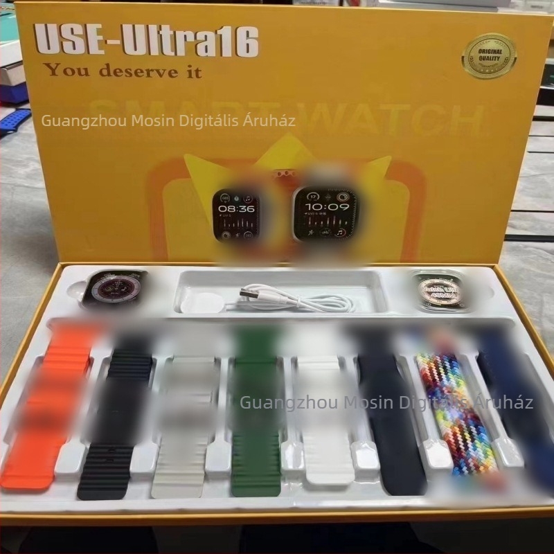 USE19 okosóra AMOLED kijelzővel, akár 7 napos üzemidő, vízálló, pulzusmérés, Bluetooth hívások