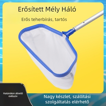 Medence szkimmer háló leválasztható fogantyúval, tisztítás levél a mély vízben, nejlon warp-knitted szövésű háló, modell DV-854