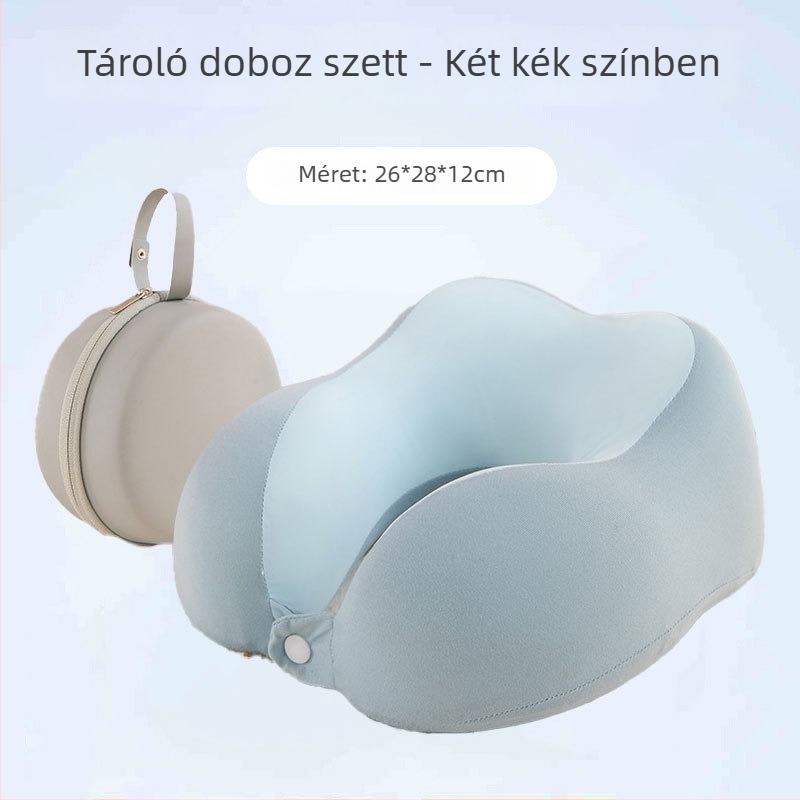 Memóriahabos U-alakú utazó párna tej-selyem huzattal, 0,5 kg alatt, felnőtteknek