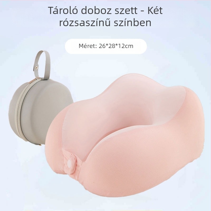 Memóriahabos U-alakú utazó párna tej-selyem huzattal, 0,5 kg alatt, felnőtteknek