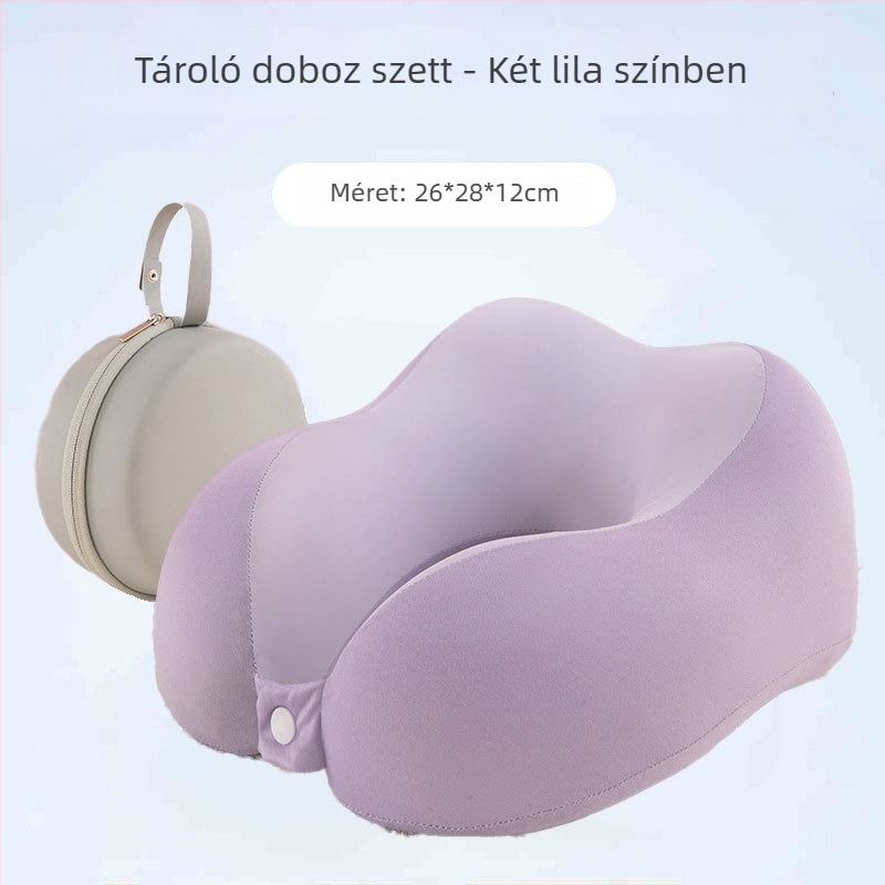 Memóriahabos U-alakú utazó párna tej-selyem huzattal, 0,5 kg alatt, felnőtteknek