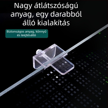 Szerelhető átlátszó akril klipsz akváriumhoz – rögzítő a rács panelhez