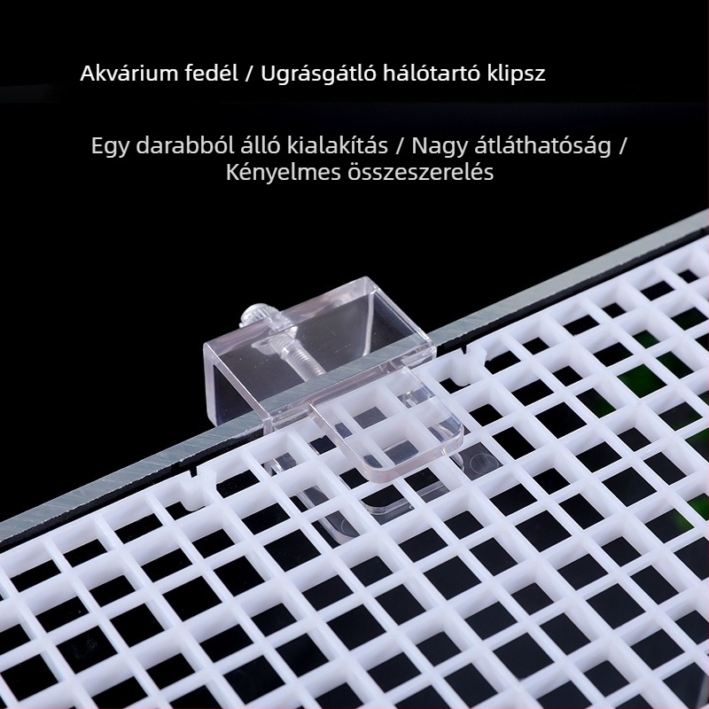 Szerelhető átlátszó akril klipsz akváriumhoz – rögzítő a rács panelhez