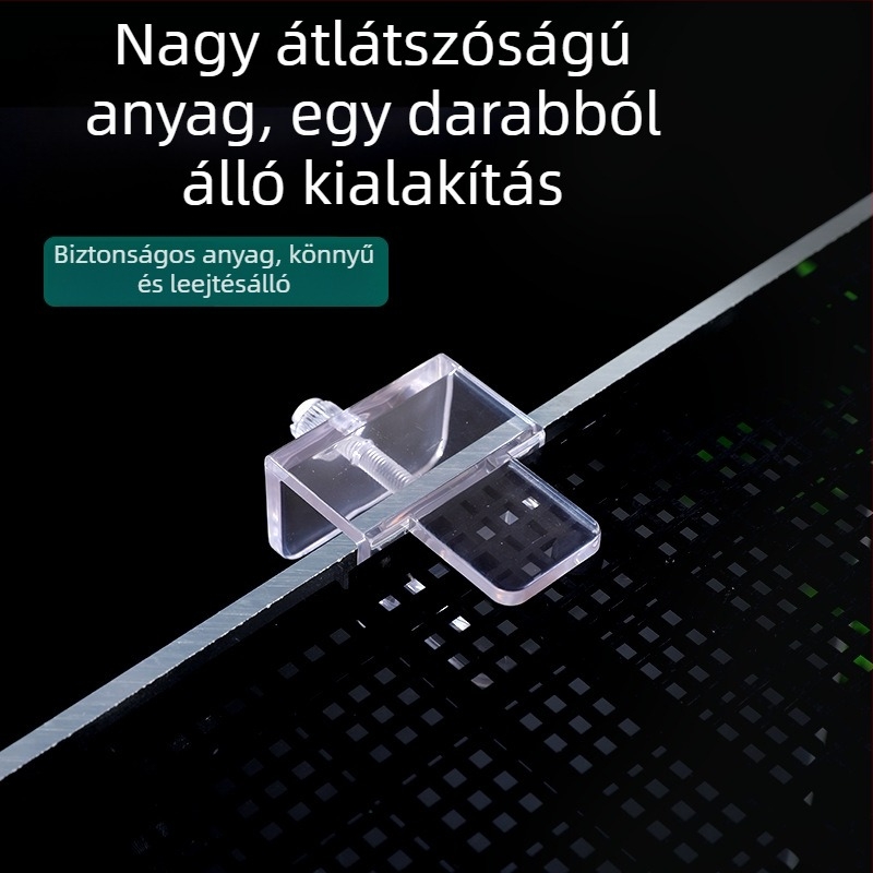 Szerelhető átlátszó akril klipsz akváriumhoz – rögzítő a rács panelhez