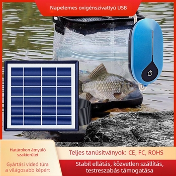 Hordozható oxigénpumpa akváriumokhoz és tavakhoz — súly 0,65 kg, zaj 60 dB, tápegység AC