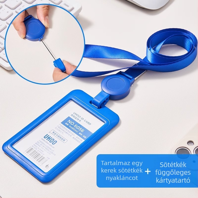 UHOO Youhe Kártyatartó, Poliészter, Kinyitható azonosító tartó, Üzleti/OL Stílus, Munkahelyi és Iskolai ID-kártyához