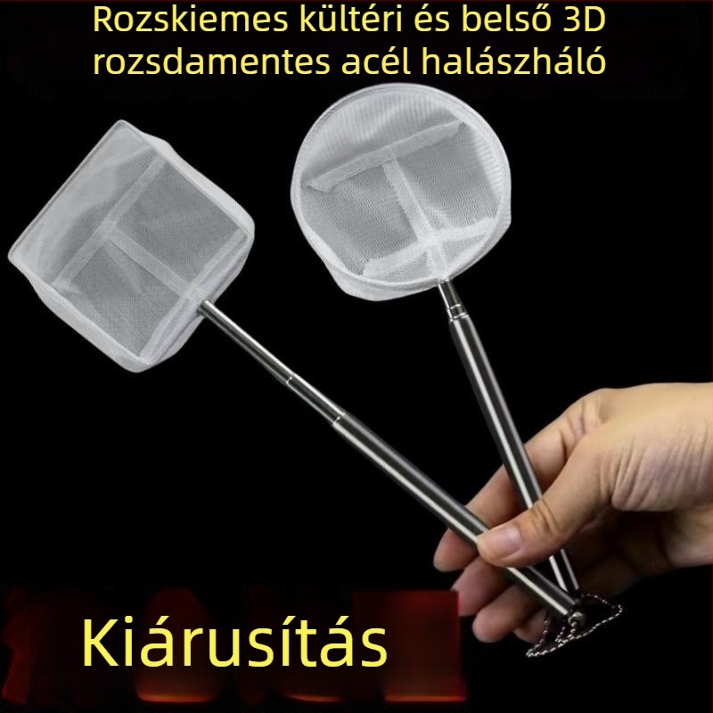 Akvarisztikus halászháló - 3D sűrű háló, kézi dobás, kihúzható