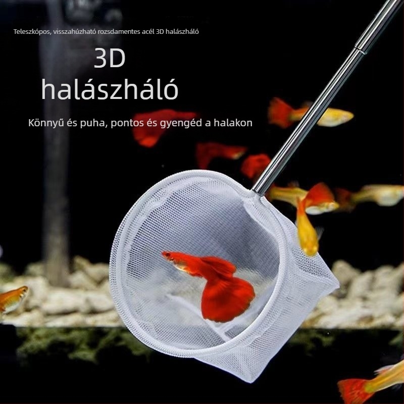 Akvarisztikus halászháló - 3D sűrű háló, kézi dobás, kihúzható
