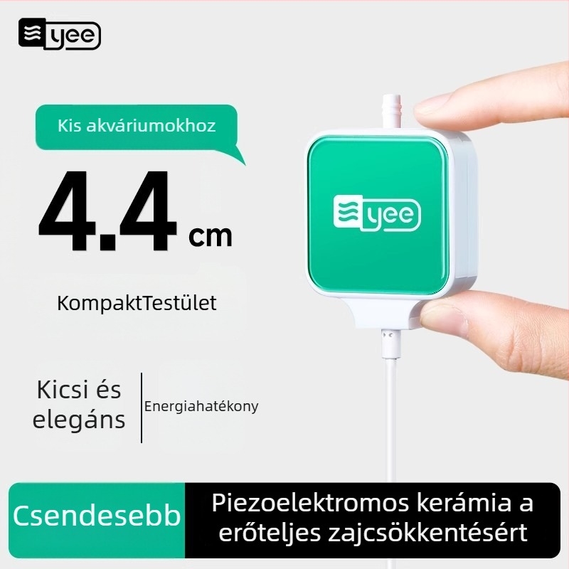 Akvaris oxigénpumpa - csendes, integrált mini oxigénkészülék otthoni akváriumokhoz - 560 g, márka Nepal, licencelt magáncímke: Igen