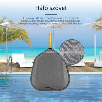 Medencére való alumíniumvázú háló – sűrű, sekély háló levelek és szemét gyűjtésére, medence tisztító kiegészítő
