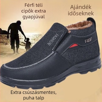 Hócsizma kender felsőréteggel és juhgyapjú béléssel (habgumi talp; csúszásmentes; melegen tart)