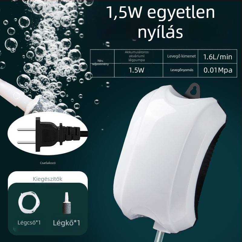 Otthoni akvárium oxigénpumpa, BG, 300 g tömeg