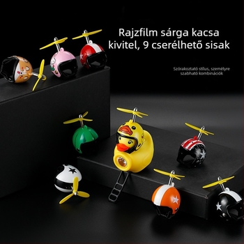 Gyerekeknek való kerékpárfény sisakra kacsa formájú, rögzítés pánttal – 130 lm, 900 mAh akkumulátor, anyag szilikon+ABS, Jetcool
