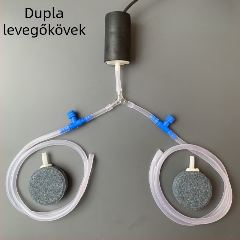 USB-vezérelt kompakt oxigénpumpa otthoni használatra, rendkívül csendes, tömeg 68 g, áramkimaradás esetén tartalék energia, kültéri levegőztetésre alkalmas