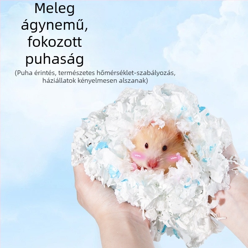 Belgi hörcsög alom felhő pamutpapírral, fa pulp + pamutrostok, 450 g, 45% pamut, OEM