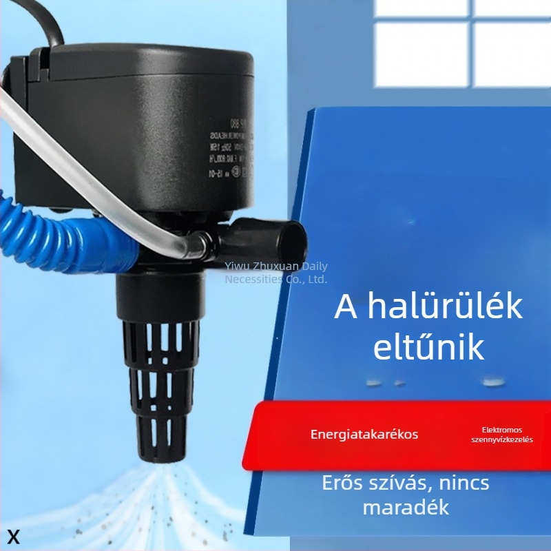 Három az egyben merülő akváriumi pumpa — ultra halk, levegőztetés, filtrálás és víz körforgása