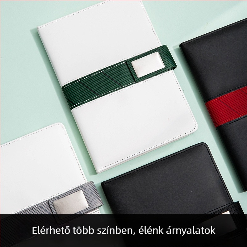 Notesz mesterséges bőr borítással, drótkötés, Dowling papír, 80 g/m², 100 oldal