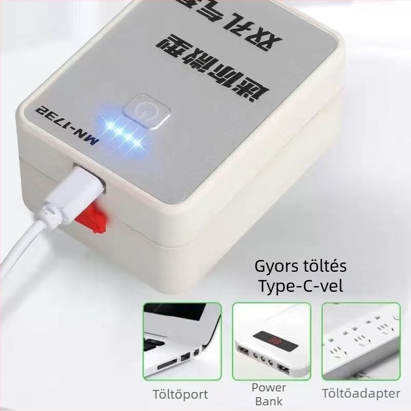 USB-s oxigénpumpa otthoni használatra, akvakultúra, autóba szerelhető levegőztető, kültéri horgászathoz; tömeg 400 g