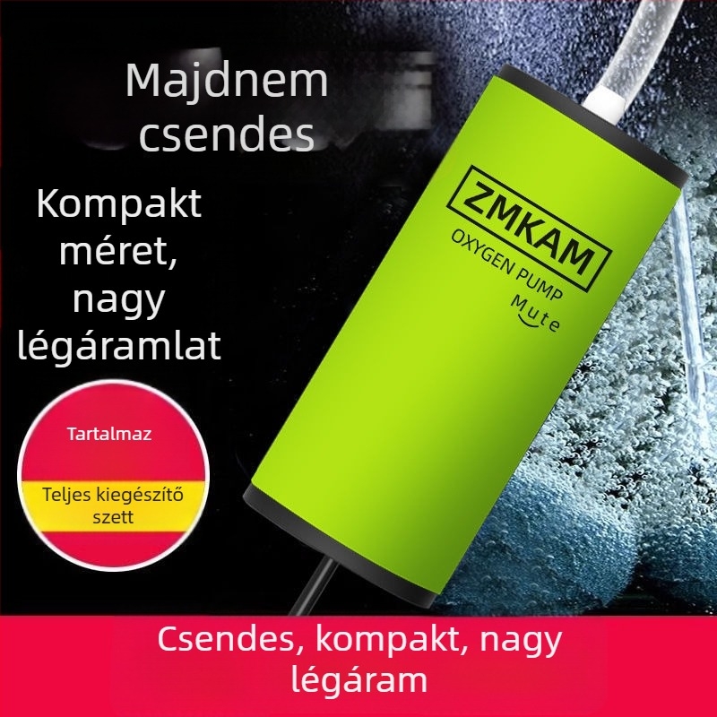 Csendes oxigénpumpa akváriumokhoz és tavakhoz, kompakt otthoni oxigénpumpa