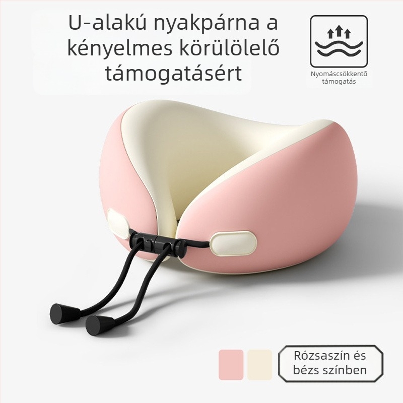 U-alakú párna – Kompakt utazó nyaki párna felnőtteknek, memóriahab töltettel, egyszerű stílus (Memóriahab; 1 jin-ig; Felnőttek; Egyszerű stílus)