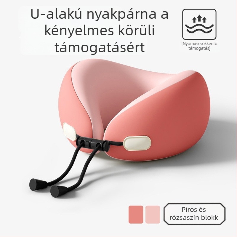 U-alakú párna – Kompakt utazó nyaki párna felnőtteknek, memóriahab töltettel, egyszerű stílus (Memóriahab; 1 jin-ig; Felnőttek; Egyszerű stílus)