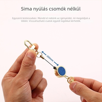 Cute Little fém kártyatartó nyakpánttal és visszahúzható görgővel – kreatív trend azonosító kártyákhoz