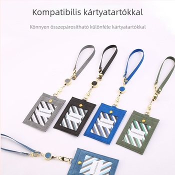 Cute Little fém kártyatartó nyakpánttal és visszahúzható görgővel – kreatív trend azonosító kártyákhoz