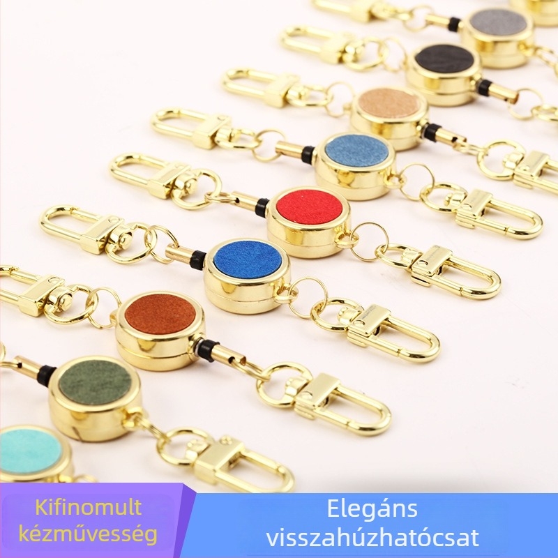 Cute Little fém kártyatartó nyakpánttal és visszahúzható görgővel – kreatív trend azonosító kártyákhoz