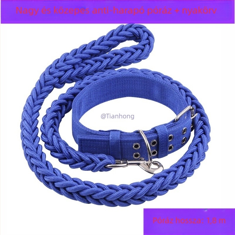 Zhenhun nylon szett kutyáknak: nyakörv, póráz és karabiner