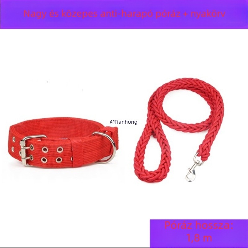 Zhenhun nylon szett kutyáknak: nyakörv, póráz és karabiner