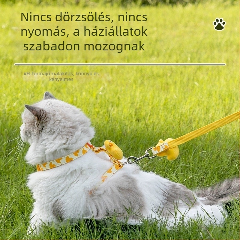 SOOYO Macska mellény-hám, I-alakú szakadásálló dizájn, kötél-lánc sétákhoz