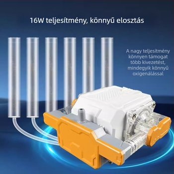 Nagy teljesítményű, csendes akváriumi levegőztető pumpa