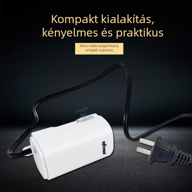 Chi Yiheng Akváriumi oxigénpumpa - hálózatról működő, kis aerátor, egynyílásos kialakítás, otthoni használatra, tömeg több mint 20 g