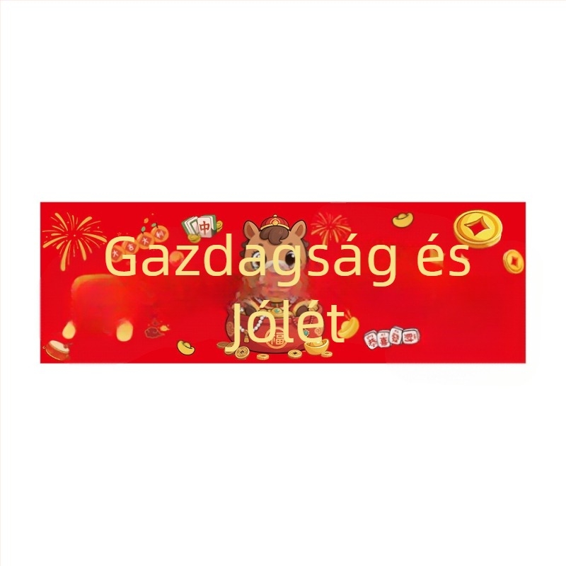 Kézben fogható Újévi Banner 2026 – Függő textil dekoráció, helyszíni rekvizit fotózáshoz (MNXHF)