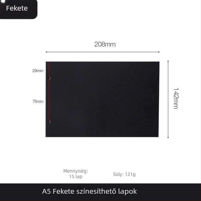 Kraftpapír mappa leválasztható vízszintes kialakítással, 15 lap, 2 vagy 6 lyuk kompatibilitás, testreszabható feldolgozás és logónyomtatás