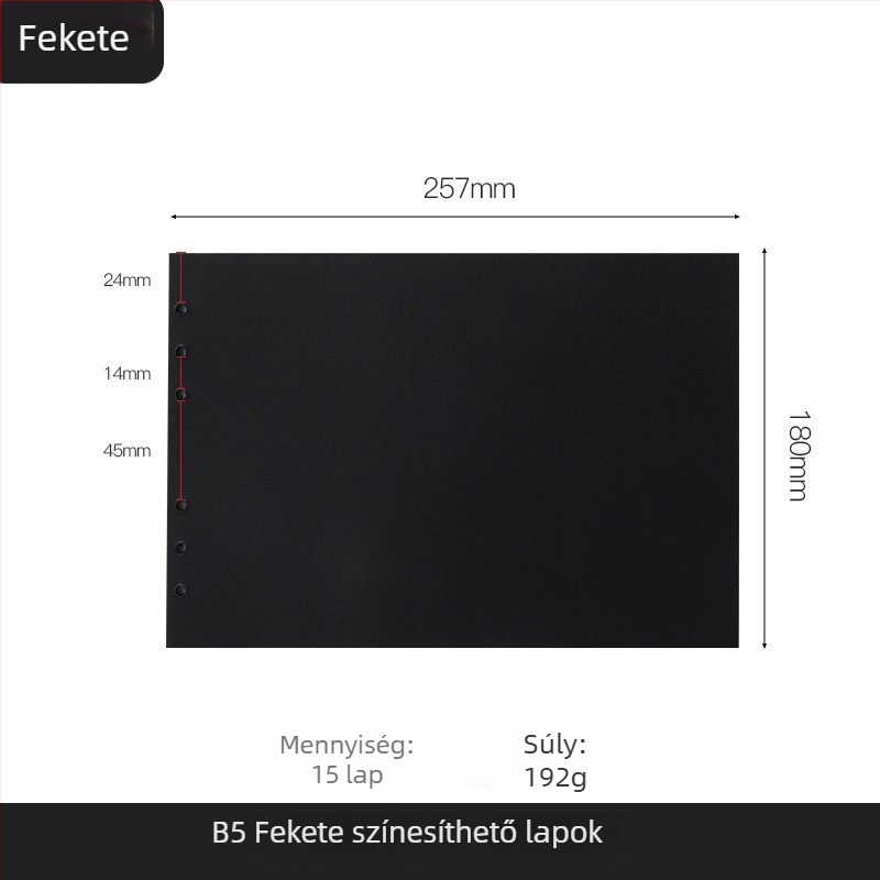 Kraftpapír mappa leválasztható vízszintes kialakítással, 15 lap, 2 vagy 6 lyuk kompatibilitás, testreszabható feldolgozás és logónyomtatás