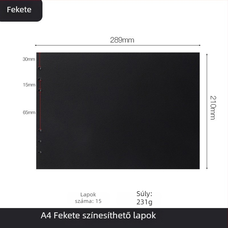 Kraftpapír mappa leválasztható vízszintes kialakítással, 15 lap, 2 vagy 6 lyuk kompatibilitás, testreszabható feldolgozás és logónyomtatás