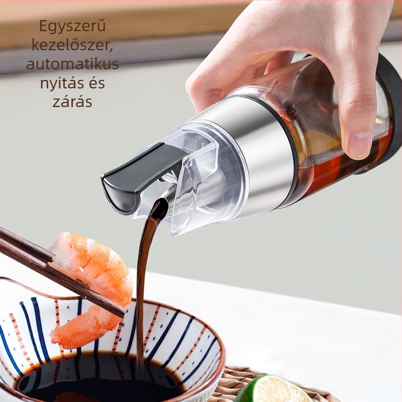 Üveg fűszertartó szójaszószhoz, ecethez és szezámolajhoz - magas boroszilikát üveg, porciózott csomagolás, könnyed luxus stílus, eredet: Chaozhou