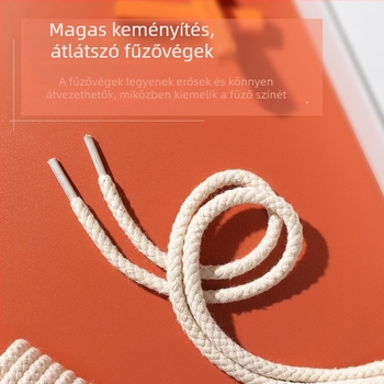 Cipőfűzők sportcipőkhöz, Dunk Low kompatibilis, kerek, pamut-kender fonalból, vastag