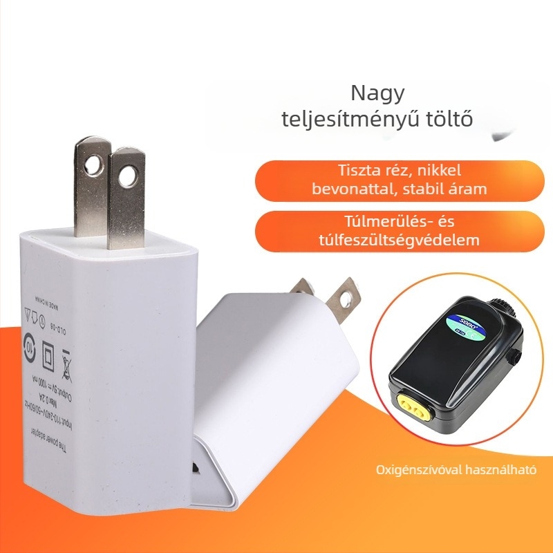 USB töltőfej akváriumi oxigénpumpához (Márka: Age; Importált: Nem; Magáncímke licencelhető: Nem)